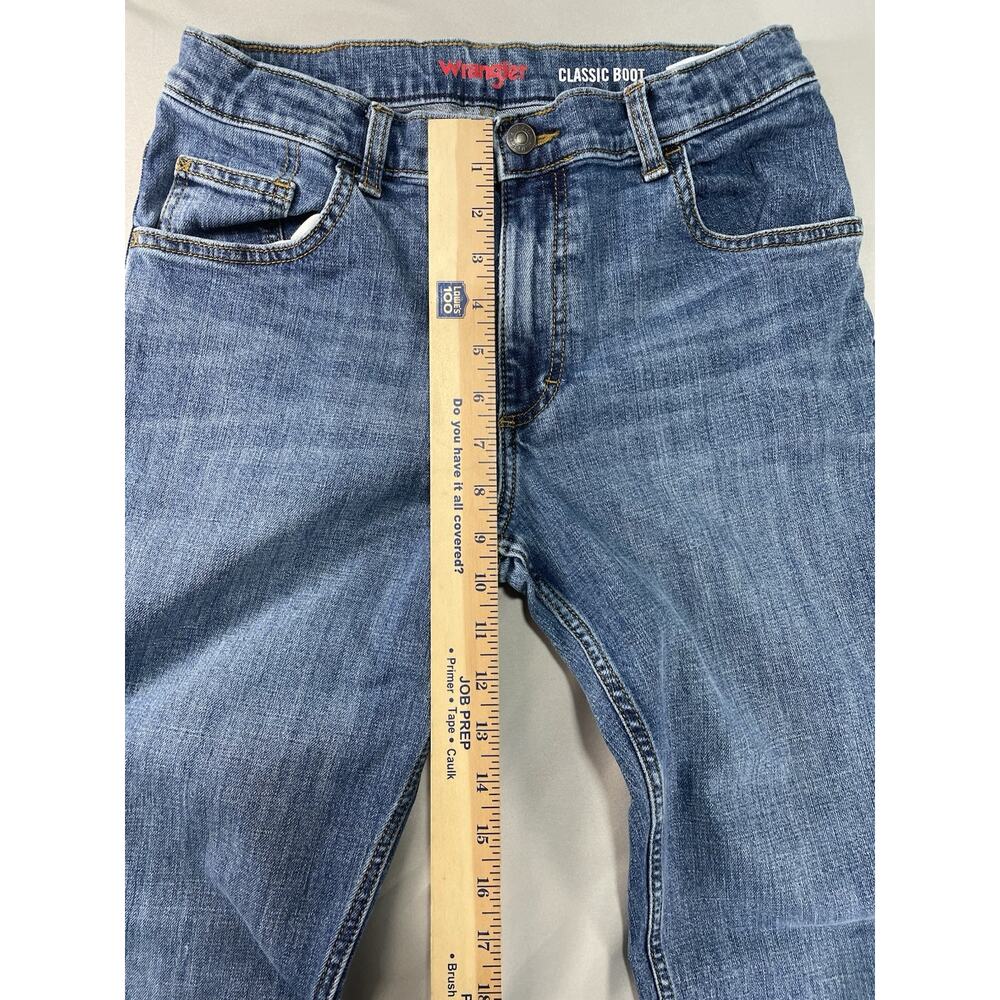 Wrangler Classic Boot Jeans Boys 16 Reg Denim Mid Rise Stretch Modified Hem